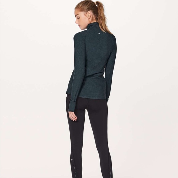Lululemon Extra Mile 1/2 Zip / Heathered Nocturnal Teal/Black /‎ 4 - Picture 3 of 5